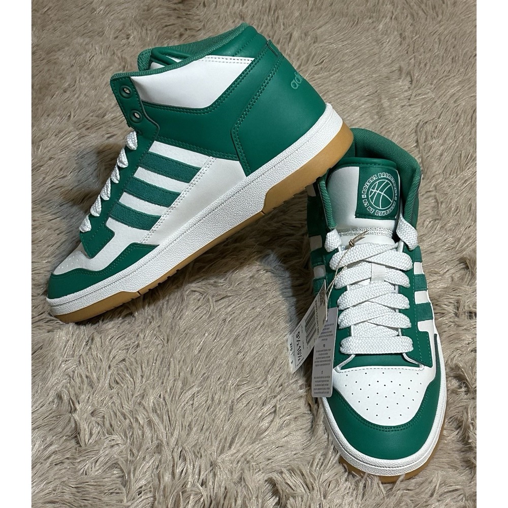 Adidas Rapid Court Mid Mens Size 9.5 Green White Gum JS2218 Sneakers